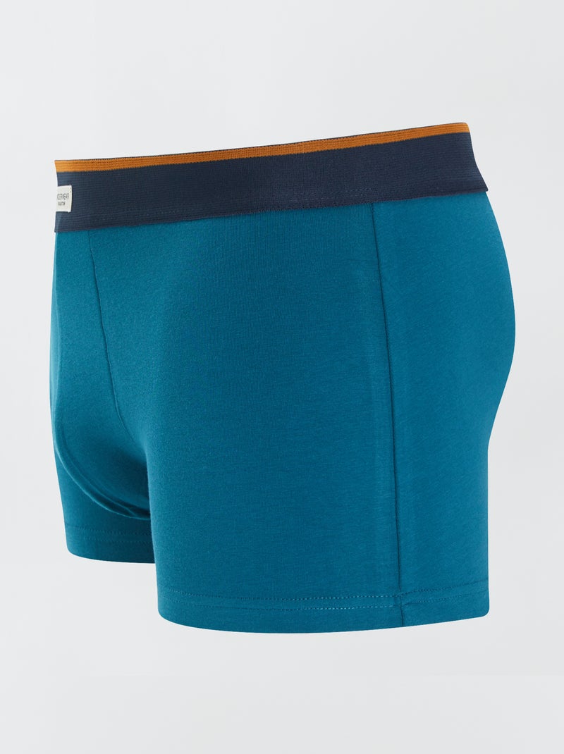 Lot 3 boxers stretch Kaki - Kiabi