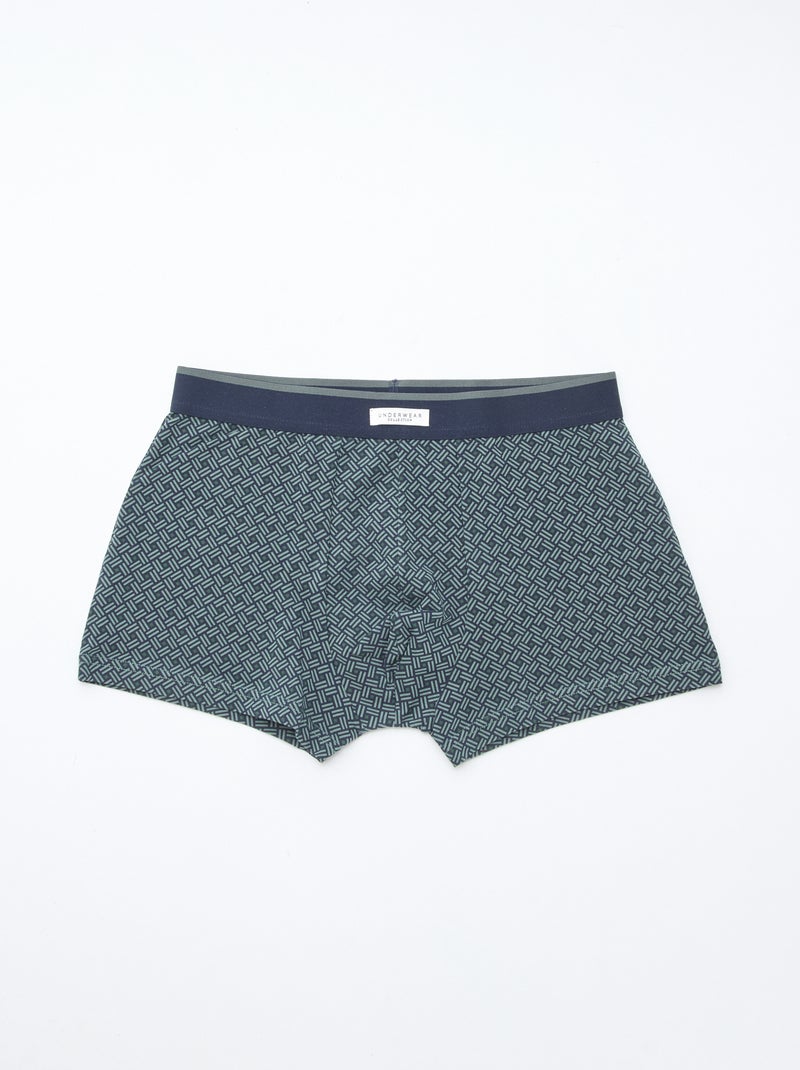 Lot 3 boxers stretch Kaki - Kiabi
