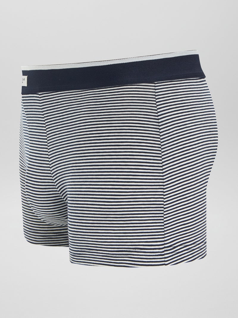 Lot 3 boxers stretch Noir - Kiabi