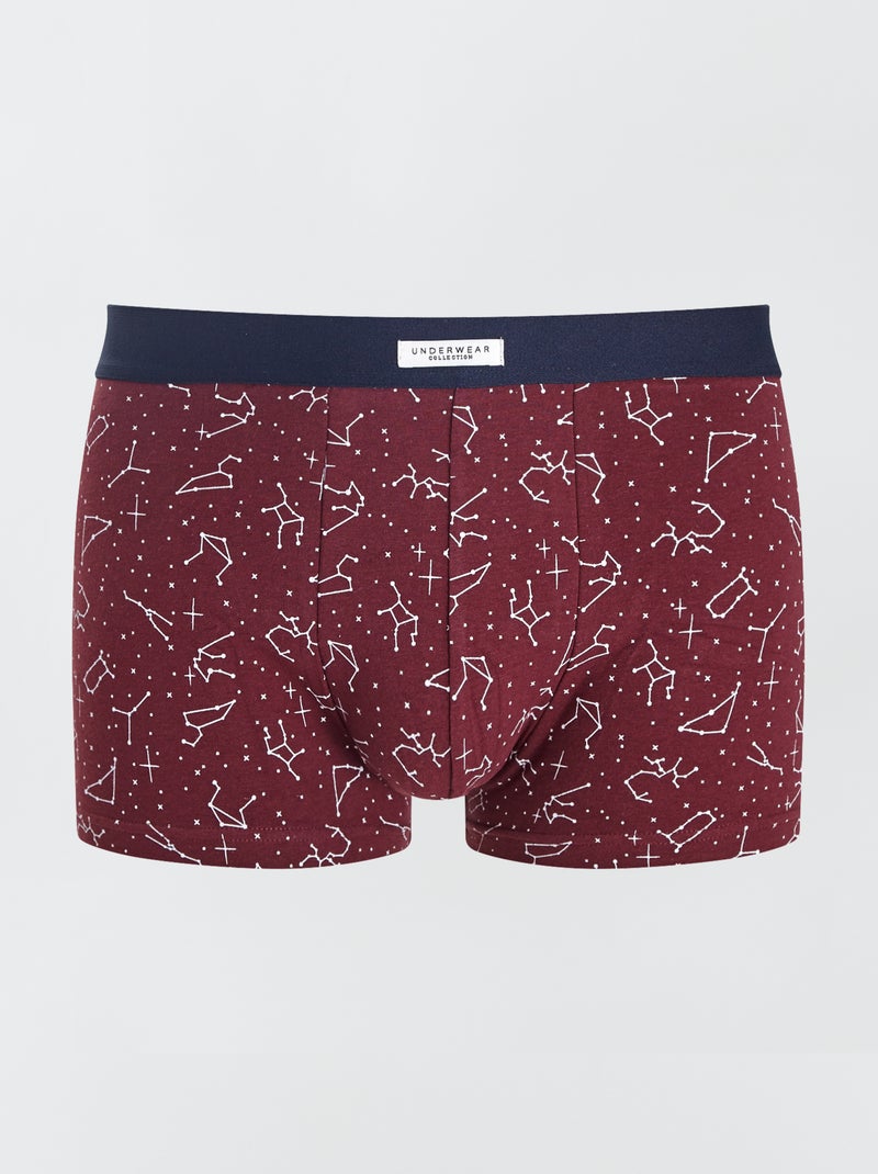 Lot 3 boxers stretch Rouge/jaune /bleu - Kiabi