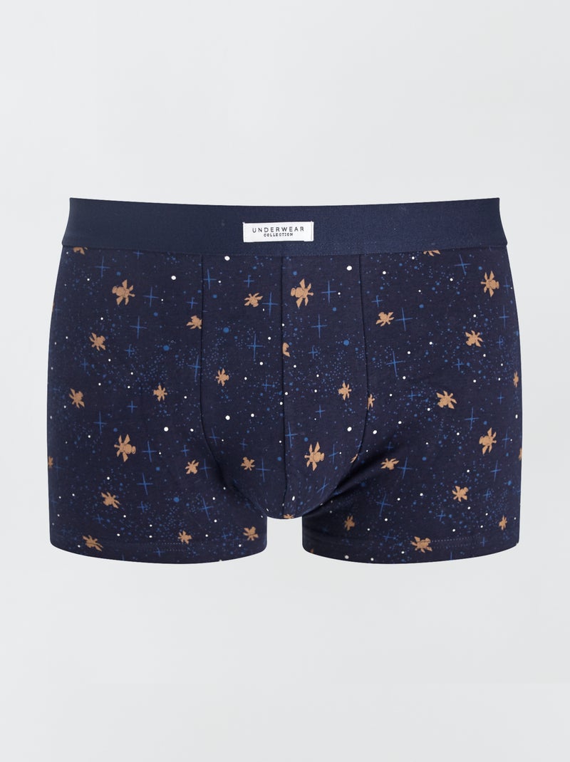 Lot 3 boxers stretch Rouge/jaune /bleu - Kiabi