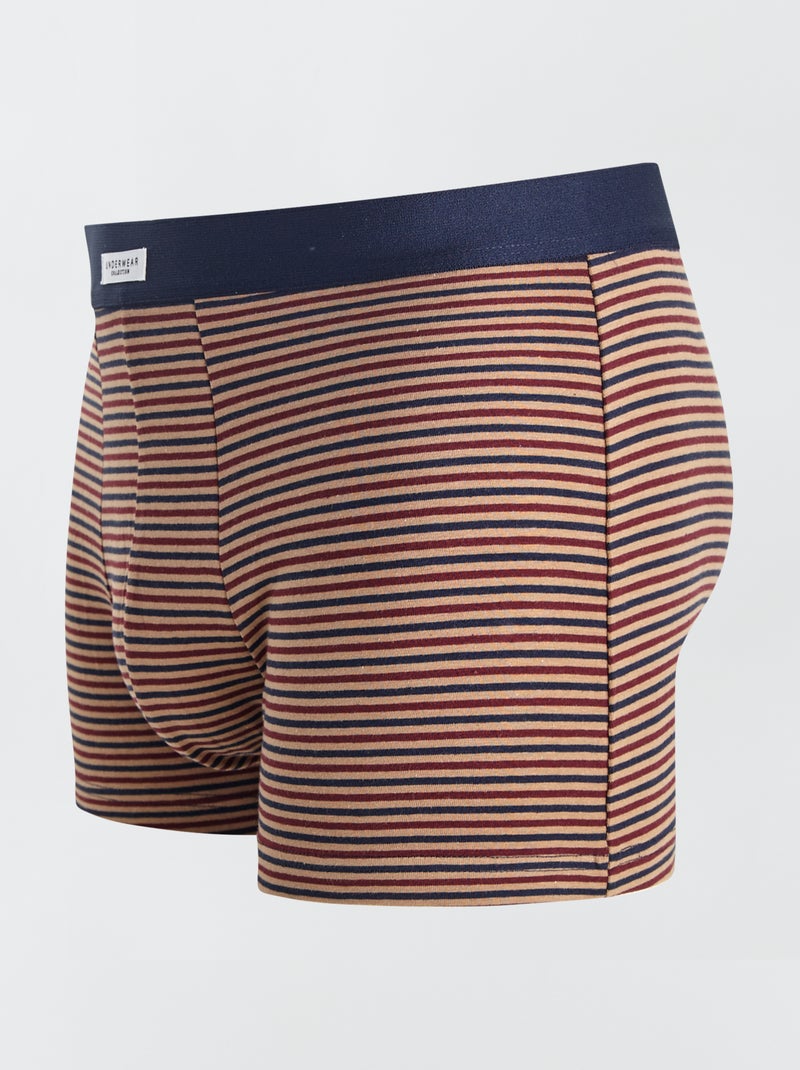 Lot 3 boxers stretch Rouge/jaune /bleu - Kiabi