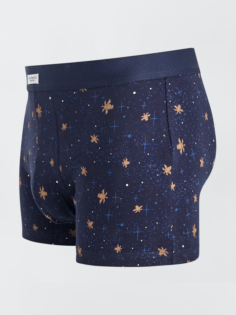 Lot 3 boxers stretch Rouge/jaune /bleu - Kiabi