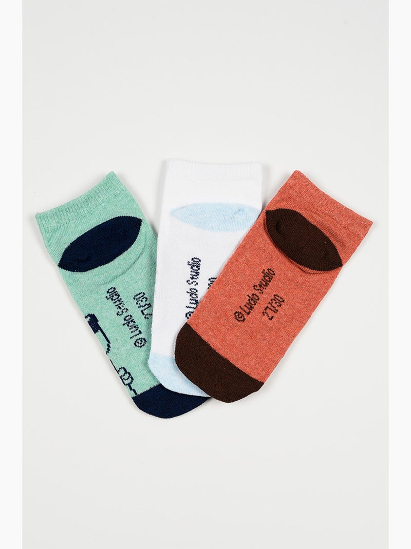 Lot 3 Chaussettes Basses Bluey  | Licence Officielle Blanc - Kiabi