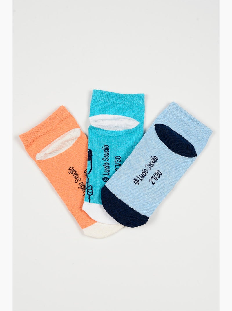 Lot 3 Chaussettes Basses Bluey  | Licence Officielle Bleu - Kiabi