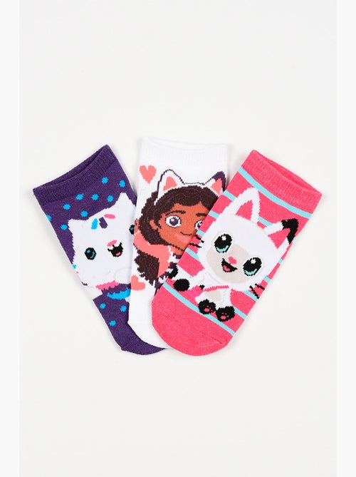 Lot 3 Chaussettes Basses Gabby's Dollhouse Multicolore | Licence Officielle - Kiabi