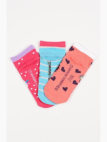 Lot 3 Chaussettes Basses Gabby's Dollhouse Multicolore | Licence Officielle