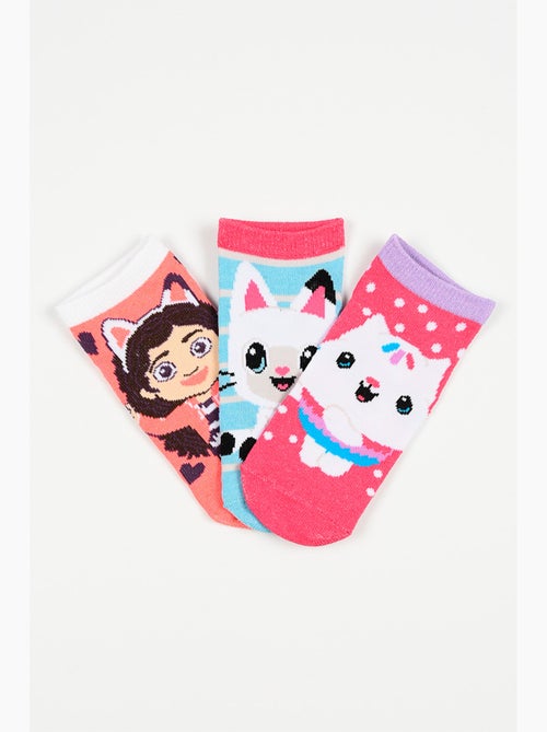 Lot 3 Chaussettes Basses Gabby's Dollhouse Multicolore | Licence Officielle - Kiabi