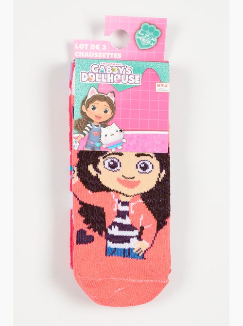 Lot 3 Chaussettes Basses Gabby's Dollhouse Multicolore | Licence Officielle - Kiabi