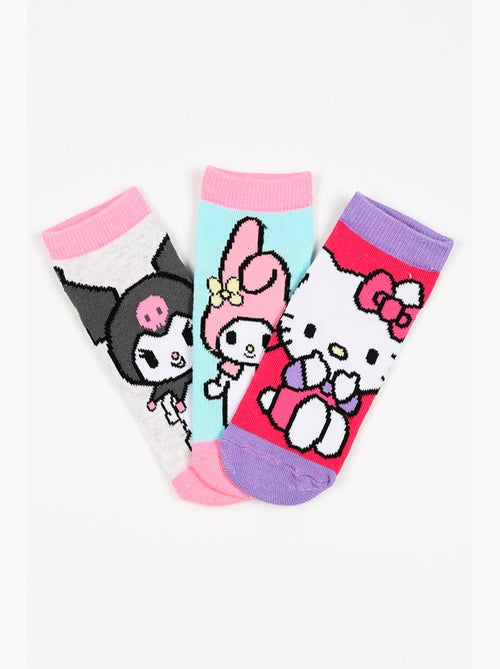 Lot 3 Chaussettes Basses Hello Kitty Multicolore | Licence Officielle - Kiabi