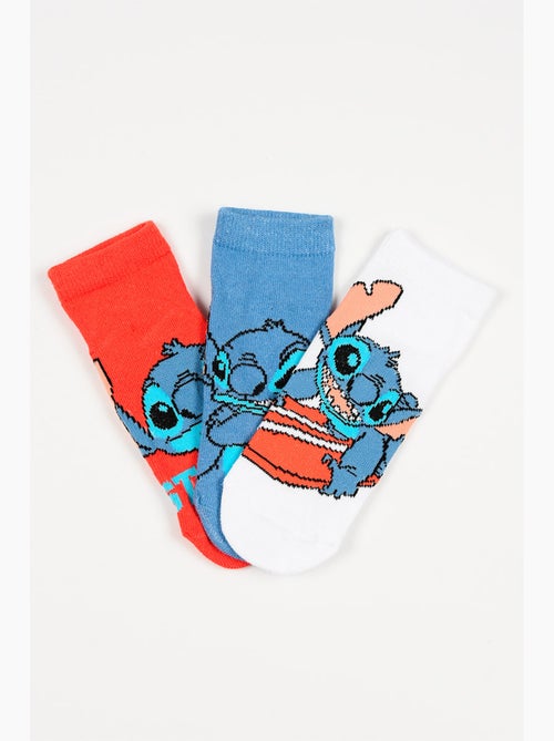 Lot 3 Chaussettes Basses Lilo & Stitch Multicolore| Licence Officielle - Kiabi