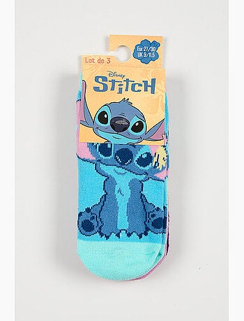 Lot 3 Chaussettes Basses Lilo & Stitch Multicolore | Licence Officielle