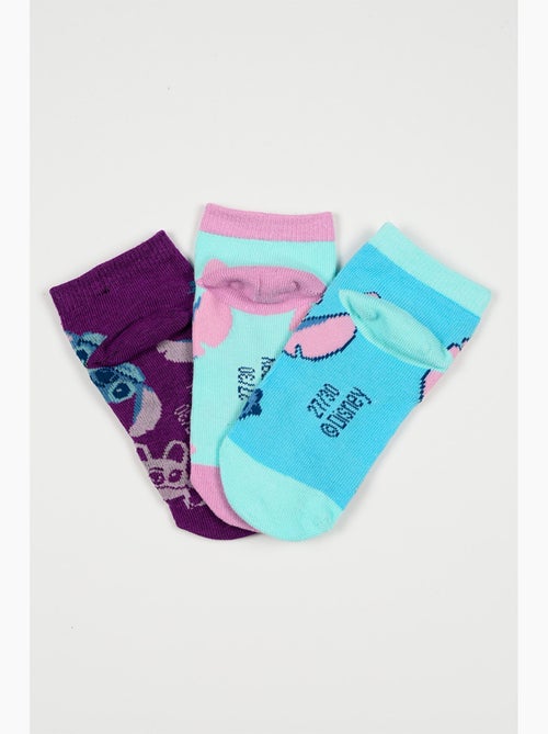 Lot 3 Chaussettes Basses Lilo & Stitch Multicolore | Licence Officielle - Kiabi