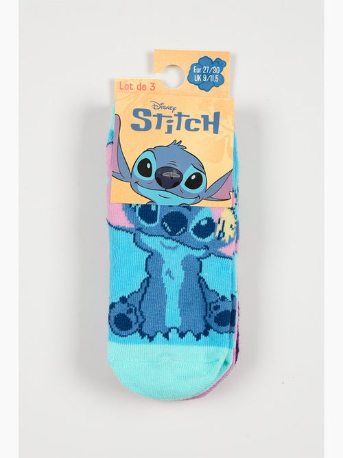 Lot 3 Chaussettes Basses Lilo & Stitch Multicolore | Licence Officielle - Kiabi