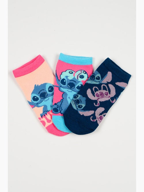 Lot 3 Chaussettes Basses Lilo & Stitch Multicolore | Licence Officielle - Kiabi