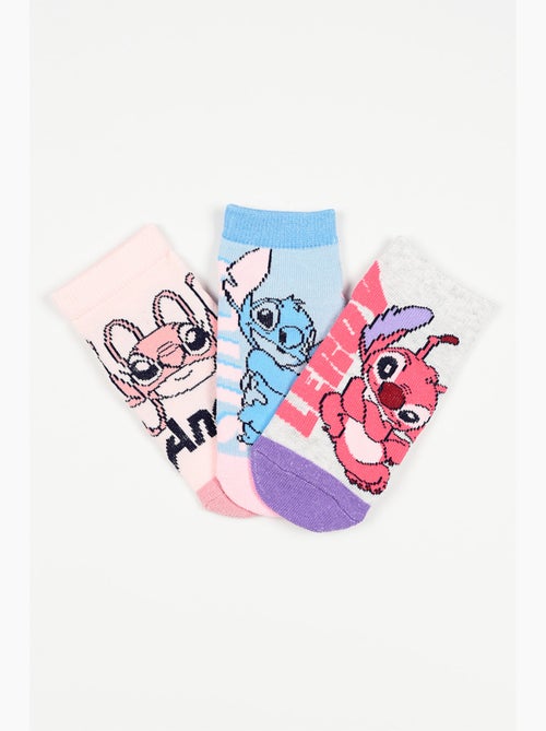 Lot 3 Chaussettes Basses Lilo & Stitch Multicolore | Licence Officielle - Kiabi
