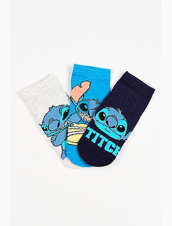 Lot 3 Chaussettes Basses Lilo & Stitch Multicolore| Licence Officielle