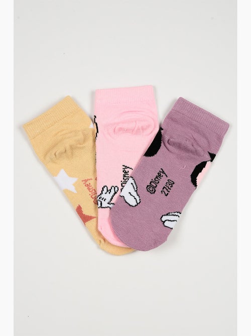 Lot 3 Chaussettes Basses Minnie Mouse Multicolore | Licence Officielle - Kiabi