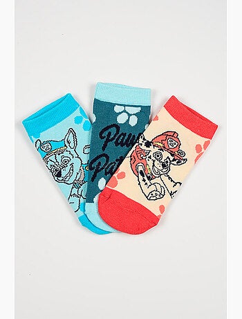 Lot 3 Chaussettes Basses Pat Patrouille Multicolore| Licence Officielle