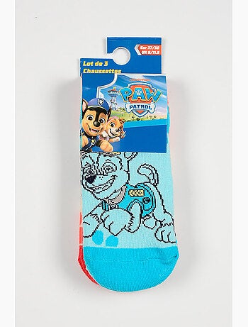 Lot 3 Chaussettes Basses Pat Patrouille Multicolore| Licence Officielle