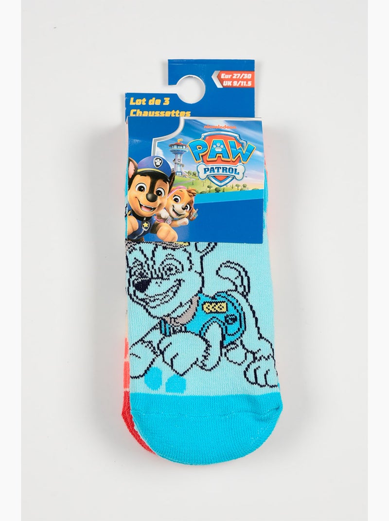 Lot 3 Chaussettes Basses Pat Patrouille Multicolore| Licence Officielle Bleu/Gris/Blanc perle/Transparent - Kiabi