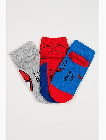 Lot 3 Chaussettes Basses Spider-Man Multicolore| Licence Officielle