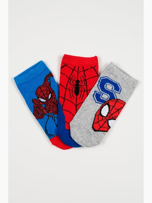 Lot 3 Chaussettes Basses Spider-Man Multicolore| Licence Officielle - Kiabi