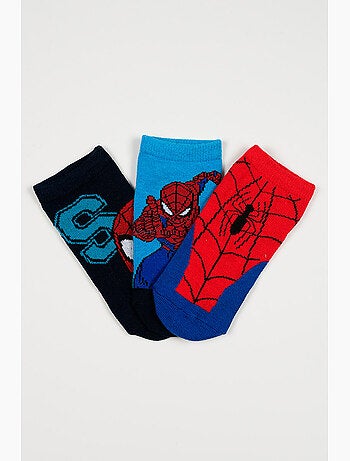 Lot 3 Chaussettes Basses Spider-Man Multicolore| Licence Officielle