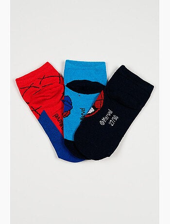 Lot 3 Chaussettes Basses Spider-Man Multicolore| Licence Officielle