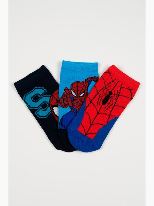Lot 3 Chaussettes Basses Spider-Man Multicolore| Licence Officielle - Kiabi