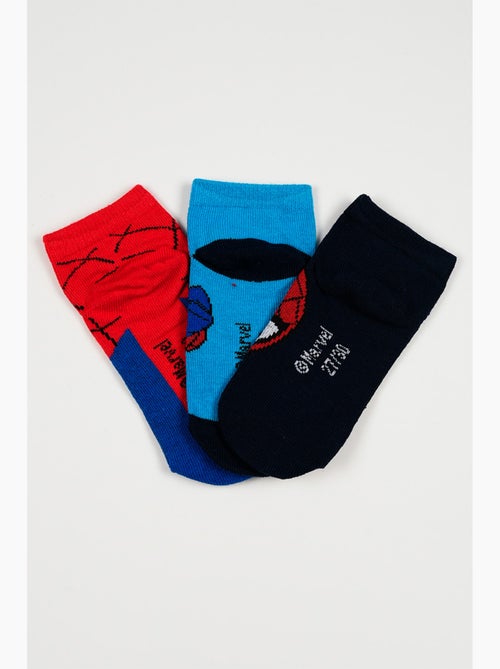 Lot 3 Chaussettes Basses Spider-Man Multicolore| Licence Officielle - Kiabi