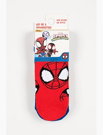 Lot 3 Chaussettes Basses Spidey Multicolore| Licence Officielle