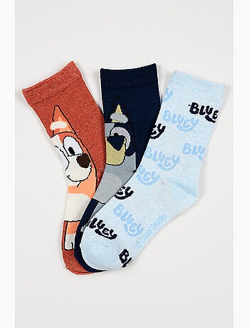 Lot 3 Chaussettes Bluey Multicolore| Licence Officielle
