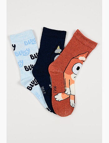 Lot 3 Chaussettes Bluey Multicolore| Licence Officielle