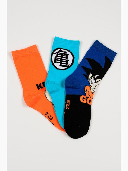 Lot 3 Chaussettes Dragon Ball Multicolore| Licence Officielle - Kiabi