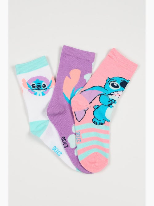 Lot 3 Chaussettes Lilo & Stitch Multicolore | Licence Officielle - Kiabi