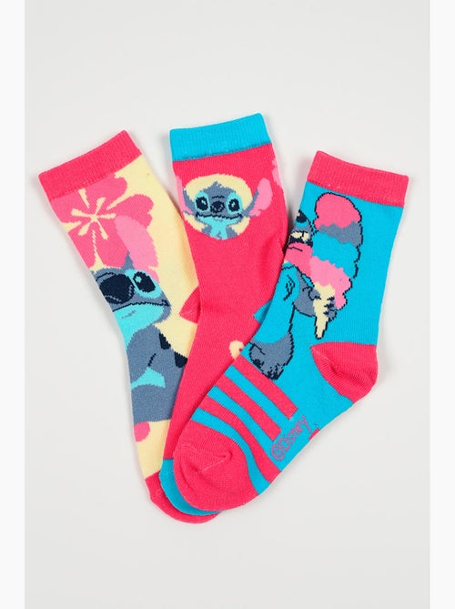 Lot 3 Chaussettes Lilo & Stitch Multicolore | Licence Officielle - Kiabi