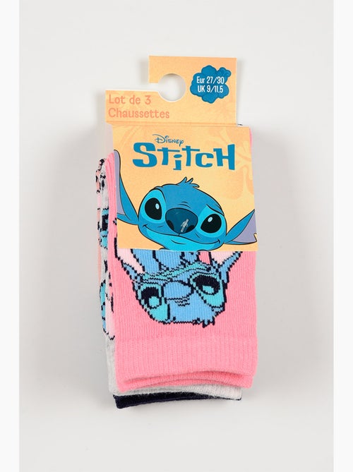 Lot 3 Chaussettes Lilo & Stitch Multicolore | Licence Officielle - Kiabi