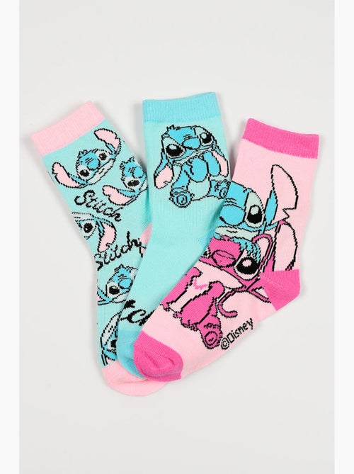 Lot 3 Chaussettes Lilo & Stitch Multicolore | Licence Officielle - Kiabi