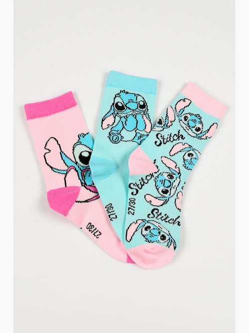 Lot 3 Chaussettes Lilo & Stitch Multicolore | Licence Officielle - Kiabi