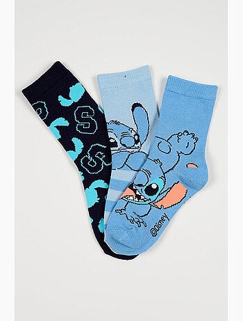 Lot 3 Chaussettes Lilo & Stitch Multicolore| Licence Officielle