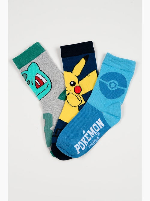 Lot 3 Chaussettes Pokémon Multicolore| Licence Officielle - Kiabi