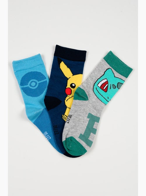 Lot 3 Chaussettes Pokémon Multicolore| Licence Officielle - Kiabi