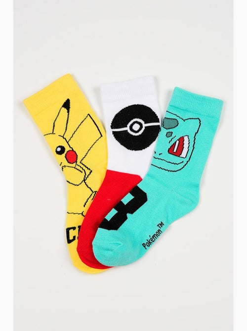 Lot 3 Chaussettes Pokémon Multicolore| Licence Officielle - Kiabi