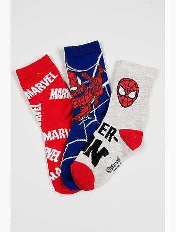 Lot 3 Chaussettes Spider-Man Multicolore| Licence Officielle