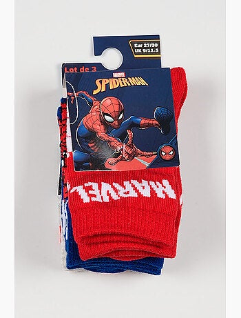 Lot 3 Chaussettes Spider-Man Multicolore| Licence Officielle
