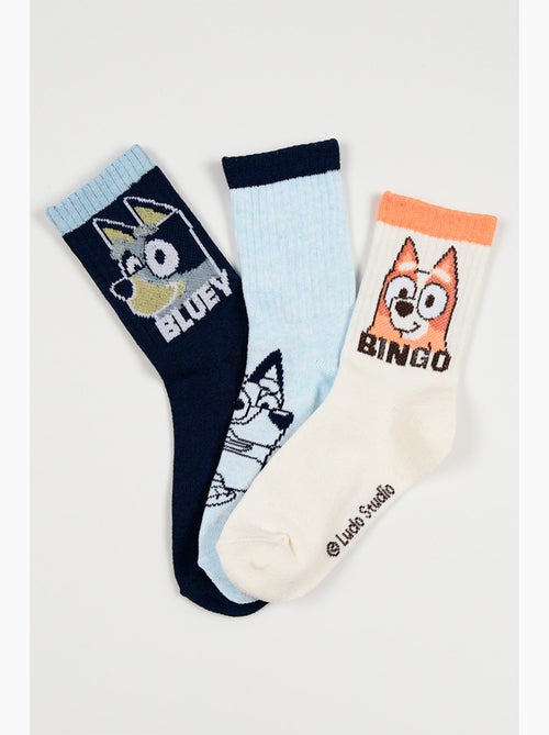 Lot 3 Chaussettes Tennis Bluey Multicolore| Licence Officielle - Kiabi
