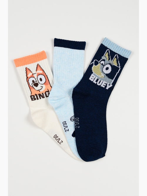 Lot 3 Chaussettes Tennis Bluey Multicolore| Licence Officielle - Kiabi