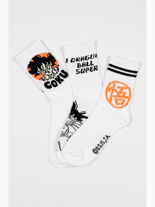 Lot 3 Chaussettes Tennis Dragon Ball  | Licence Officielle - Kiabi