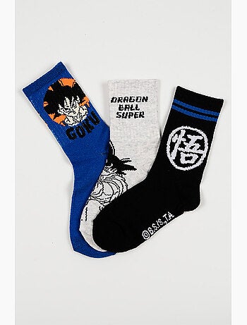 Lot 3 Chaussettes Tennis Dragon Ball Multicolore| Licence Officielle